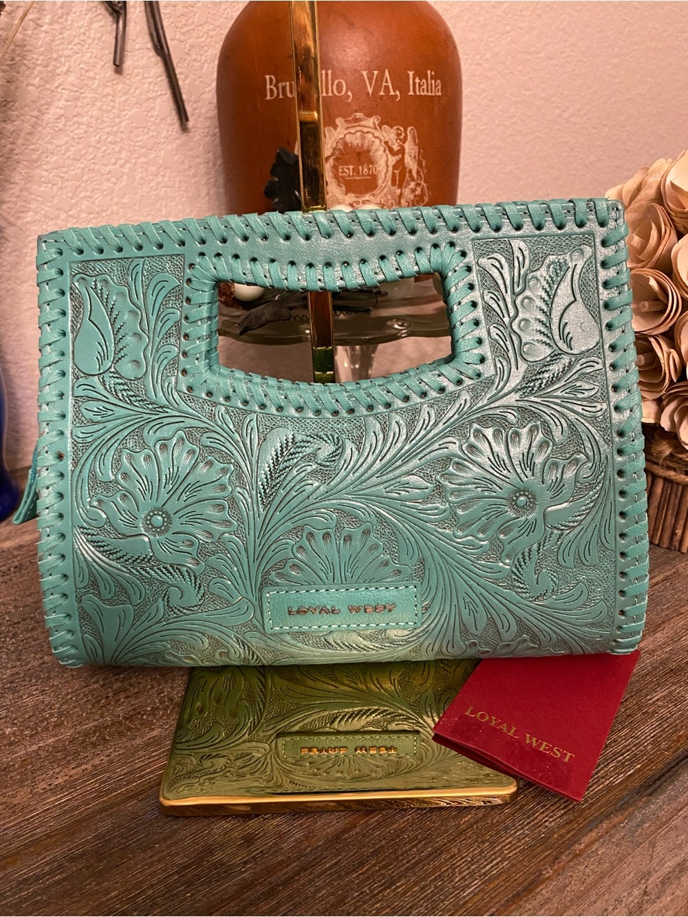 NWT LOYAL WEST ALMA MEDIUM BAG TURQUOISE